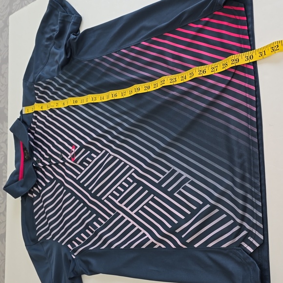 Oakley Men's Blue Pink Ombre Stripes Short Sleeve Polo Golf Shirt Size XL - Picture 12 of 14
